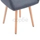 Трапезни столове, 2 бр, тъмносиви, текстил