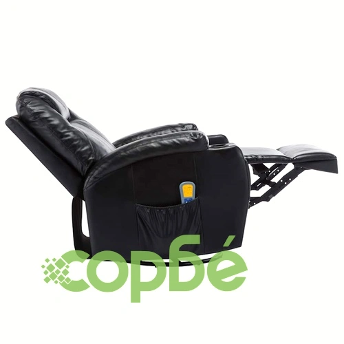 Масажен стол с люлееща функция, черен, изкуствена кожа ➤ топ цена ➤ sorbe.bg