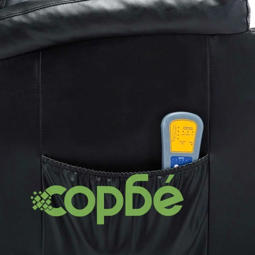 Масажен стол с люлееща функция, черен, изкуствена кожа ➤ топ цена ➤ sorbe.bg