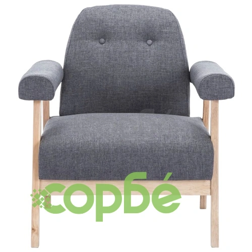 Фотьойл, тъмносив, текстил ➤ топ цена ➤ sorbe.bg