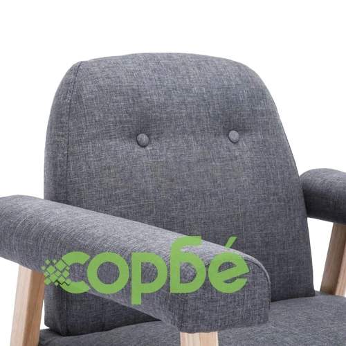 Фотьойл, тъмносив, текстил ➤ топ цена ➤ sorbe.bg