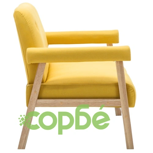 2-местен диван, текстил, жълт ➤ топ цена ➤ sorbe.bg