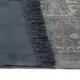 Килим тип черга, памук, 120x180 см, с шарки, сив