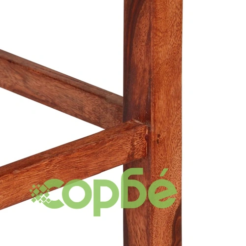 Бар табуретки, 2 бр, кафяви, масивно шишамово дърво ➤ топ цена ➤ sorbe.bg