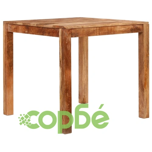 Трапезна маса, мангово дърво масив, 82x80x76 cм ➤ топ цена ➤ sorbe.bg