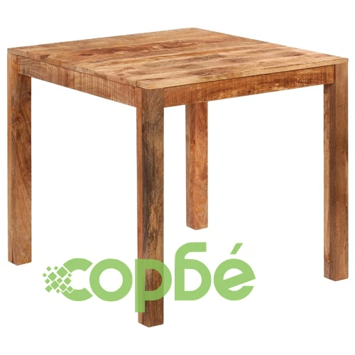 Трапезна маса, мангово дърво масив, 82x80x76 cм ➤ топ цена ➤ sorbe.bg