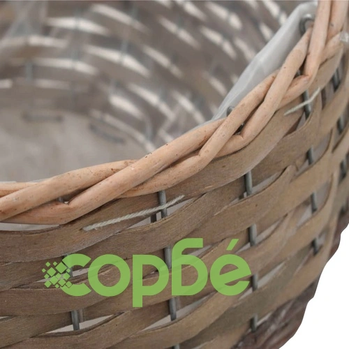 Плантери, 3 бр, ракита с PE облицовка ➤ топ цена ➤ sorbe.bg
