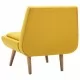 Тапициран стол, жълт, текстил