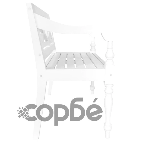 Пейка Батавия, 98 см, махагон масив, бяла ➤ топ цена ➤ sorbe.bg