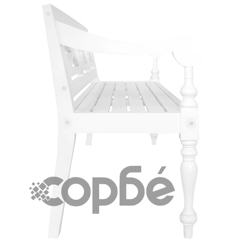 Пейка Батавия, 136 см, махагон масив, бяла ➤ топ цена ➤ sorbe.bg