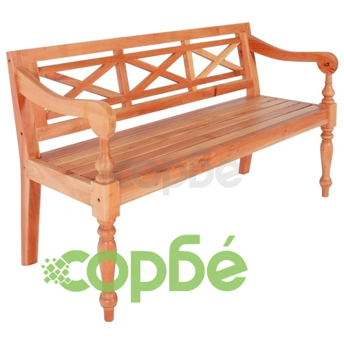 Пейка Батавия, 136 см, махагон масив, светлокафява ➤ топ цена ➤ sorbe.bg