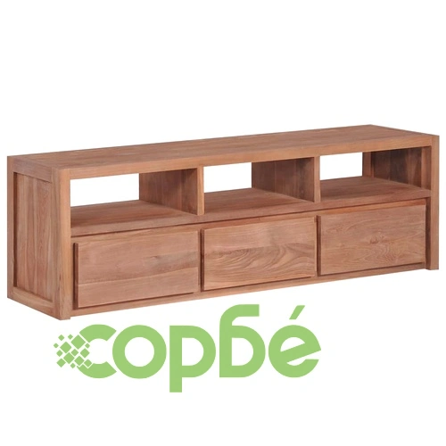 ТВ шкаф, тиково дърво масив, натурален финиш, 120x30x40 cм на топ цена от sorbe.bg ТВ шкаф, тиково дърво масив, натурален финиш, 120x30x40 cм ➤ топ цена ➤ sorbe.bg
