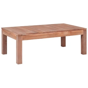 Маса за кафе тиково дърво масив с натурален финиш 110x60x40 cм