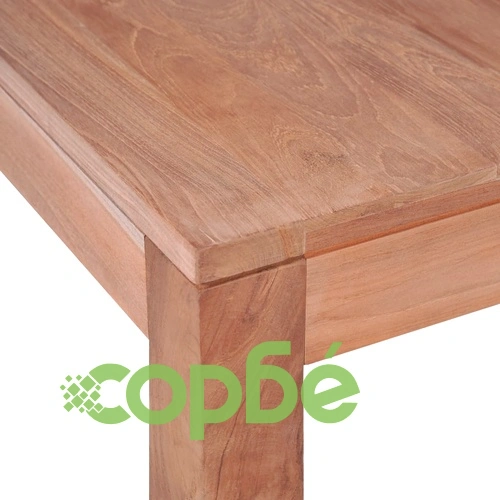 Маса за кафе тиково дърво масив с натурален финиш 60x60x40 cм ➤ топ цена ➤ sorbe.bg