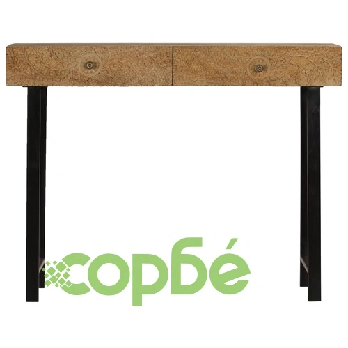 Конзолна маса, мангово дърво масив, 102x30x79 cм ➤ топ цена ➤ sorbe.bg