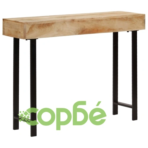 Конзолна маса, мангово дърво масив, 102x30x79 cм ➤ топ цена ➤ sorbe.bg