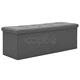 Пейка за съхранение, изкуствен лен, 110x38x38 см, тъмносива