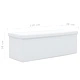 Пейка за съхранение, изкуствена кожа, 110x38x38 см, бяла
