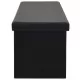 Пейка за съхранение, изкуствена кожа, 150x38x38 см, черна