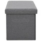 Пейка за съхранение, изкуствен лен, 76x38x38 см, тъмносива