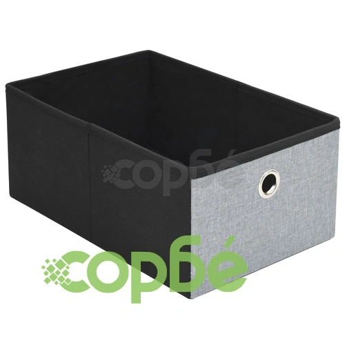 Пейка за съхранение, изкуствен лен, 76x38x38 см, светлосива ➤ топ цена ➤ sorbe.bg