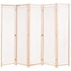 Параван за стая, 5 панела, кремав, 200x170x4 cм, текстил 