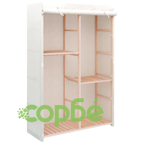 Гардероб за дрехи с 3 рафта, 110x40x170 см ➤ топ цена ➤ sorbe.bg