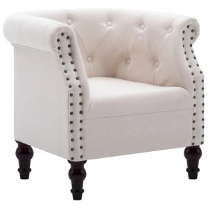 Фотьойл, светъл лен, текстил