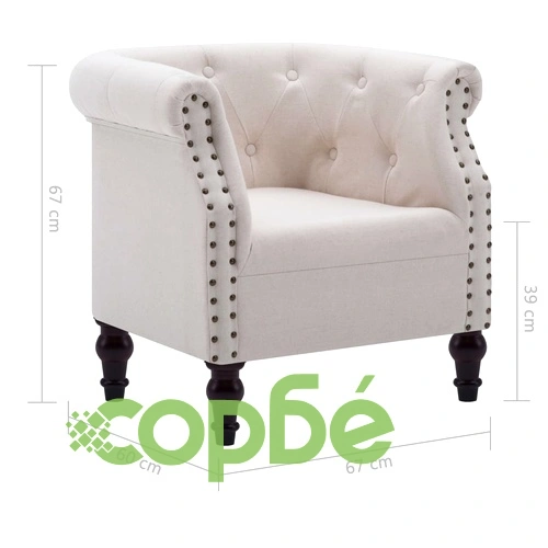 Фотьойл, светъл лен, текстил ➤ топ цена ➤ sorbe.bg