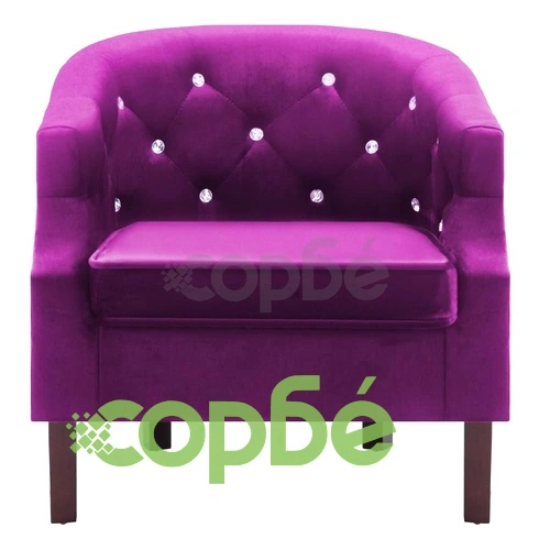 Фотьойл, лилав, кадифе ➤ топ цена ➤ sorbe.bg