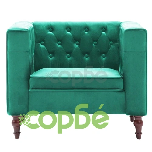 Фотьойл, зелен, кадифе ➤ топ цена ➤ sorbe.bg