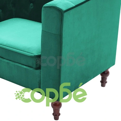 Фотьойл, зелен, кадифе ➤ топ цена ➤ sorbe.bg