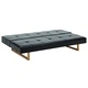 Диван легло, изкуствена кожа, черен