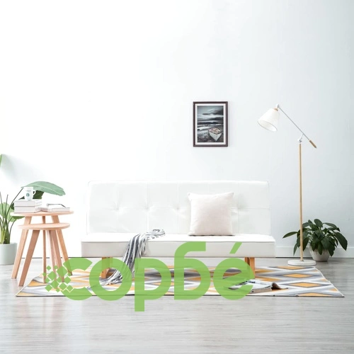 Диван легло, изкуствена кожа, бял ➤ топ цена ➤ sorbe.bg