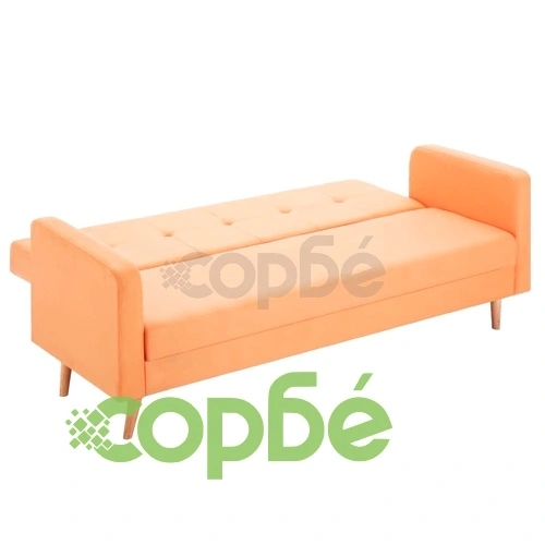 Диван, текстил, оранжев ➤ топ цена ➤ sorbe.bg