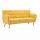 3-местен диван, тапицерия от плат, 172x70x82 см, жълт