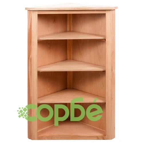 Ъглов рафт, 59x36x100 см, дъбов масив ➤ топ цена ➤ sorbe.bg