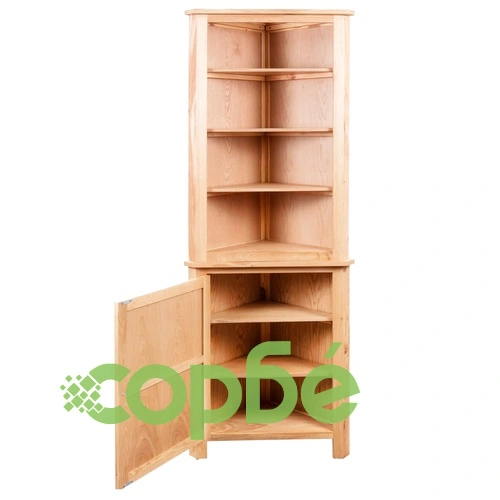 Ъглово шкафче, 59x36x180 см, дъбов масив ➤ топ цена ➤ sorbe.bg