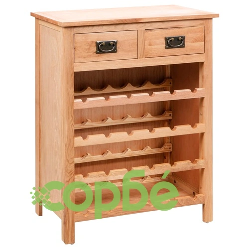 Шкаф за вино, 72x32x90 см, дъбов масив ➤ топ цена ➤ sorbe.bg