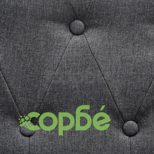 3-местен Честърфийлд диван, текстил, тъмносив ➤ топ цена ➤ sorbe.bg