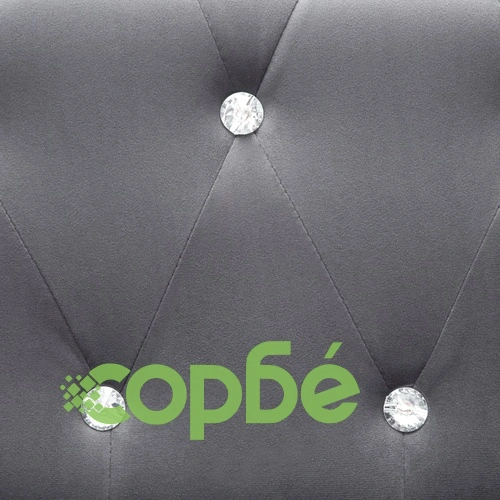 3-местен Честърфийлд диван, кадифе, 199x75x72 см, сив ➤ топ цена ➤ sorbe.bg