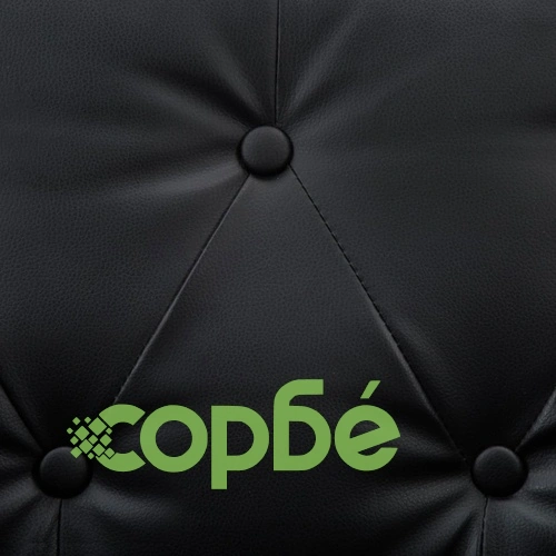 3-местен Честърфийлд диван, тапицерия от изкуствена кожа, черен ➤ топ цена ➤ sorbe.bg