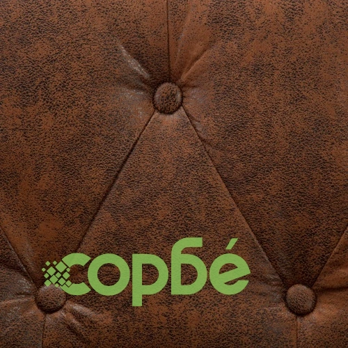 3-местен Честърфийлд диван с тапицерия, подобна на велур, кафяв ➤ топ цена ➤ sorbe.bg