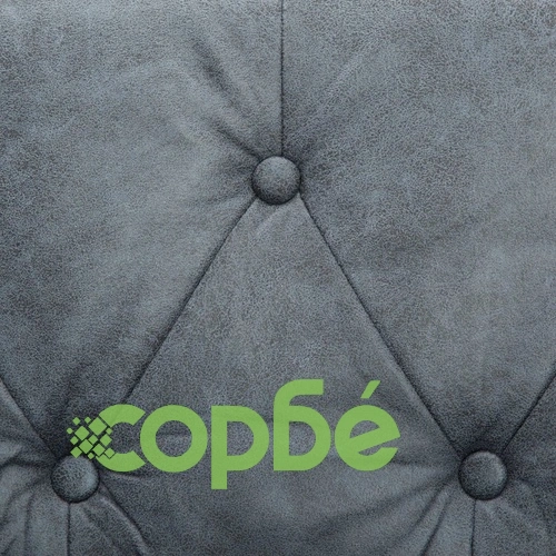 2-местен Честърфийлд диван, текстил, сив ➤ топ цена ➤ sorbe.bg