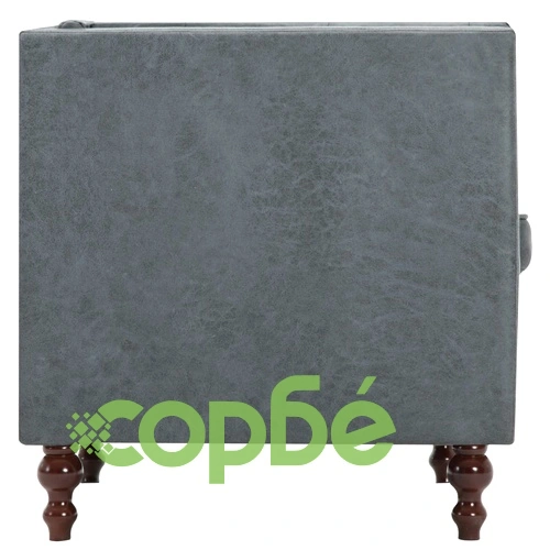 3-местен Честърфийлд диван, текстил, сив ➤ топ цена ➤ sorbe.bg