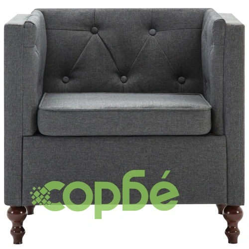 Фотьойл, тъмносив, текстил ➤ топ цена ➤ sorbe.bg