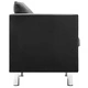 3-местен диван, изкуствена кожа, черно и светлосиво
