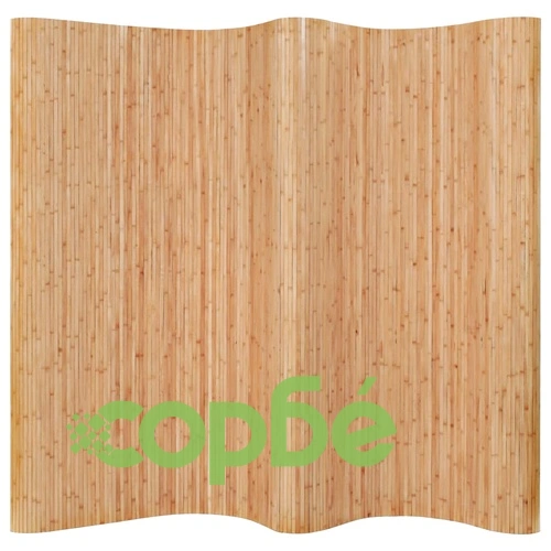 Параван за стая, бамбук, 250x165 см, натурален цвят ➤ топ цена ➤ sorbe.bg