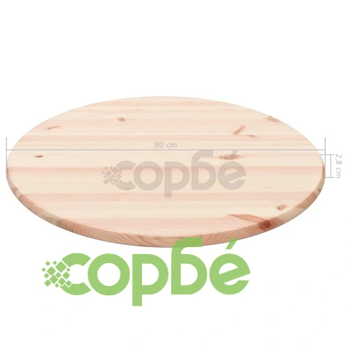 Плот за маса, натурален бор, кръгъл, 25 мм, 80 см ➤ топ цена ➤ sorbe.bg