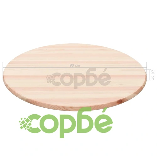 Плот за маса, натурален бор, кръгъл, 25 мм, 90 см ➤ топ цена ➤ sorbe.bg